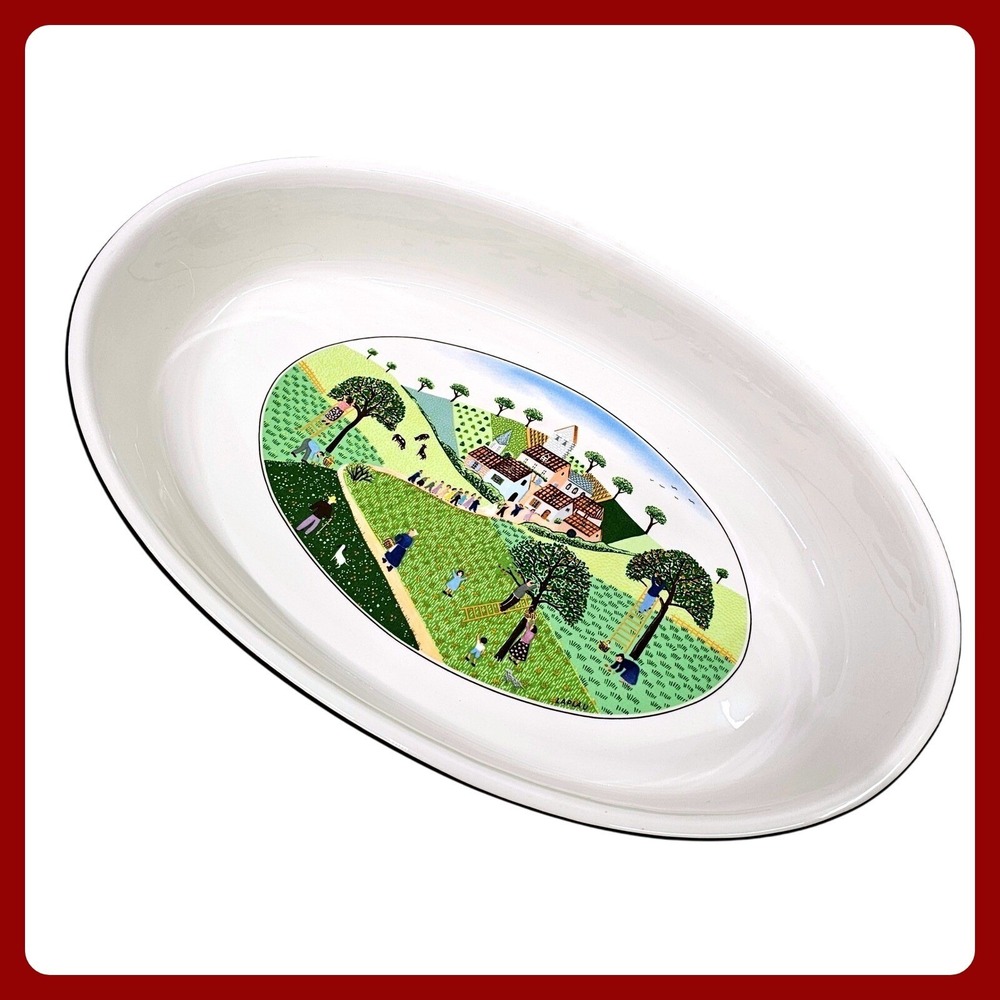 Villeroy & Boch Design Naif Vilbofour Oval Baker Roaster 12.75" Laplau Porcelain